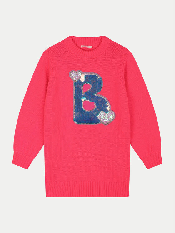 Billieblush Sukienka dzianinowa U20521 Różowy Regular Fit