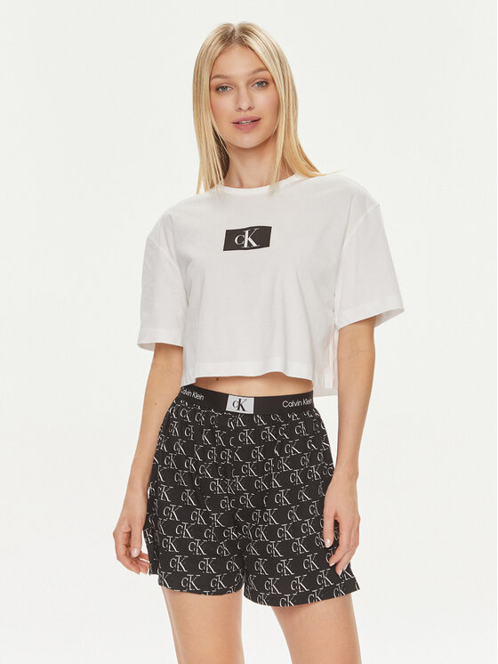 Calvin Klein Underwear Piżama 000QS7180E Granatowy Relaxed Fit