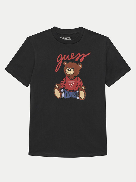 Guess T-Shirt H4BJ06 I3Z14 Czarny Regular Fit