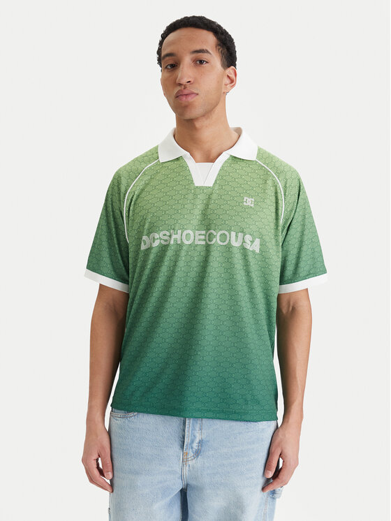 DC Shoes T-Shirt Soccer EDYKT03546 Zielony Boxy Fit