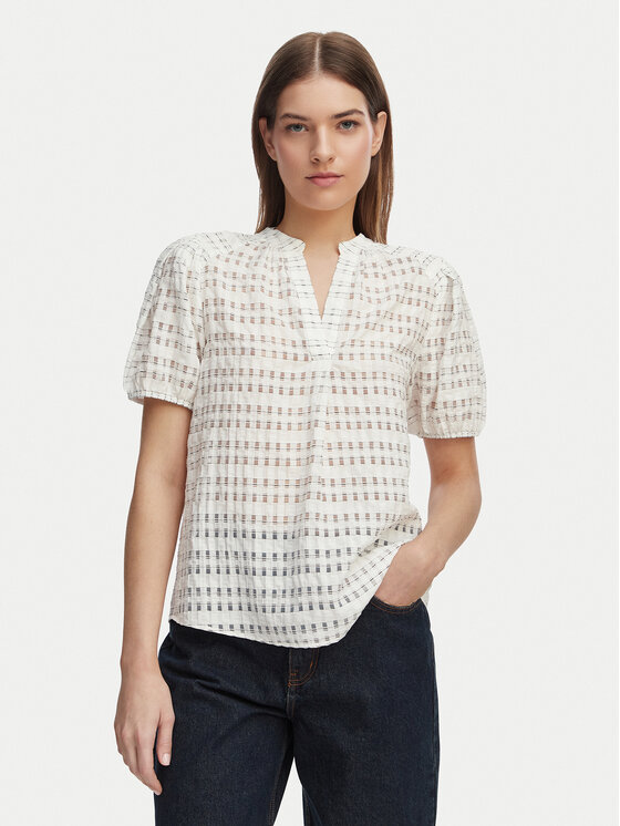 French Connection Bluzka 729F9 Biały Regular Fit