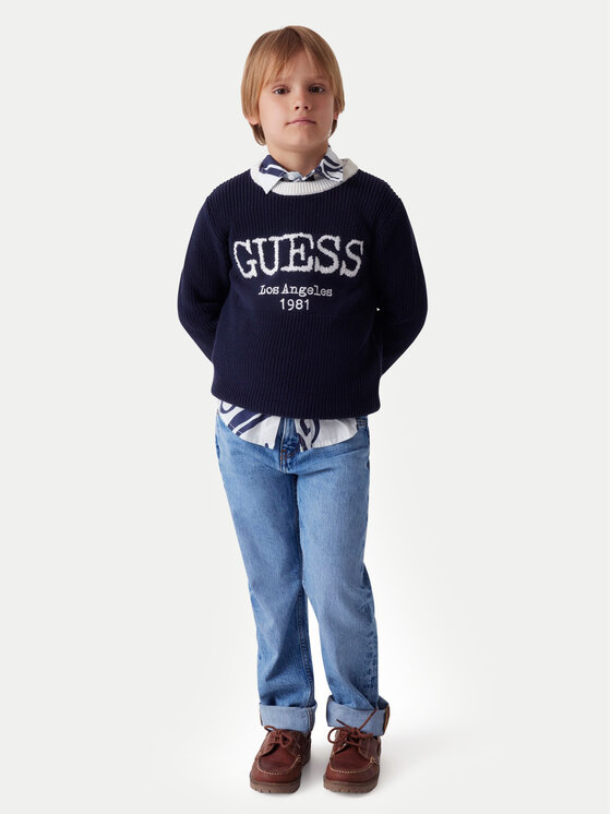 Guess Jeansy L6RA01 D58M2 Niebieski Straight Fit