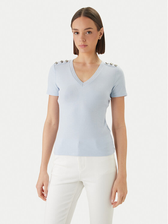 Morgan Bluzka 251-DOMANI Błękitny Slim Fit