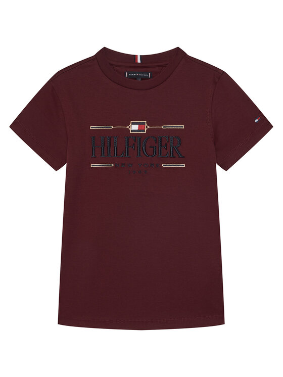 Tommy Hilfiger T-Shirt Icons KB0KB10360 Bordowy Regular Fit