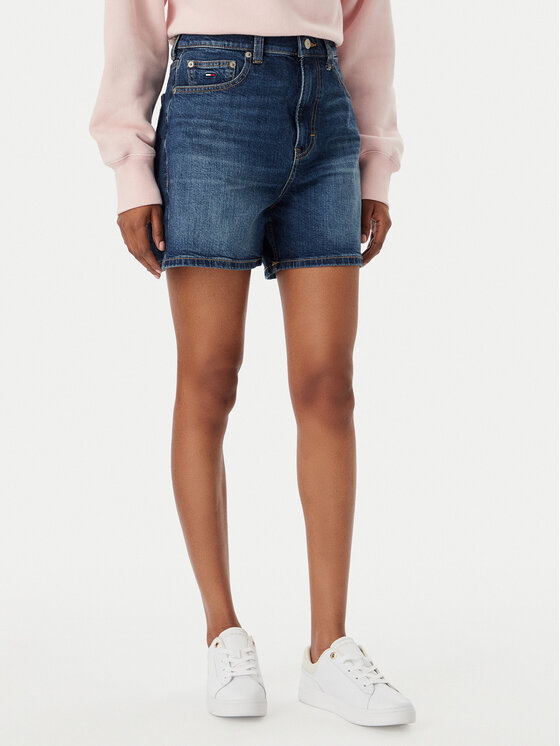 Tommy Jeans Szorty jeansowe DW0DW22688 Niebieski Straight Leg