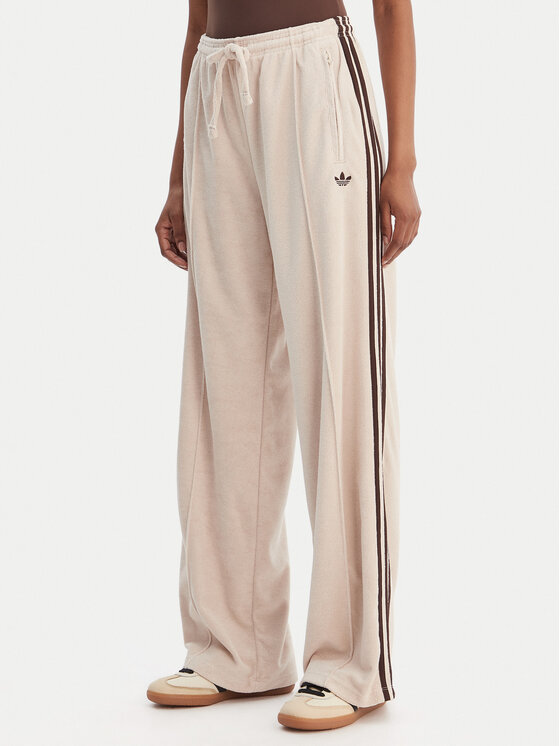 adidas Spodnie dresowe Terry Towel Firebird KQ6661 Beżowy Loose Fit