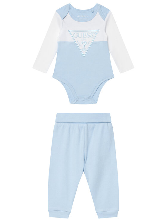 Guess Komplet body i spodnie H6YG04 4K4125 Niebieski jasny