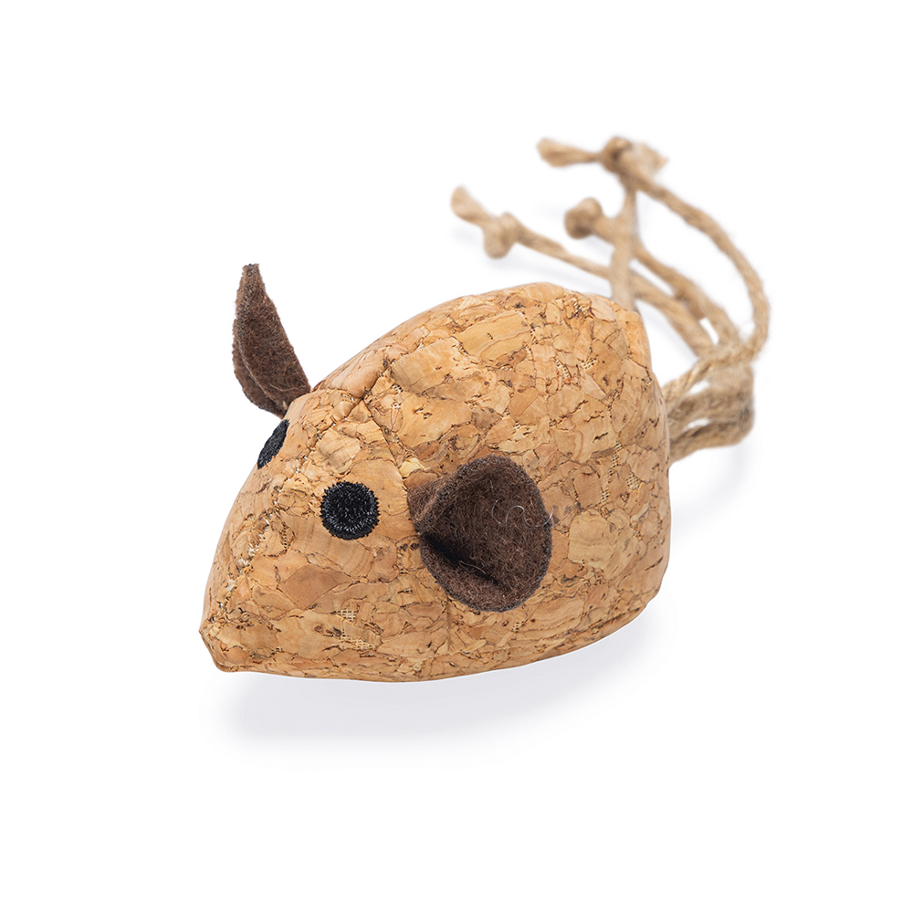 beeztees zabawka korkowa dla kota, mysz Reinie, z kocimiętką - Dł. x szer.: 16 x 6 cm miniaturka
