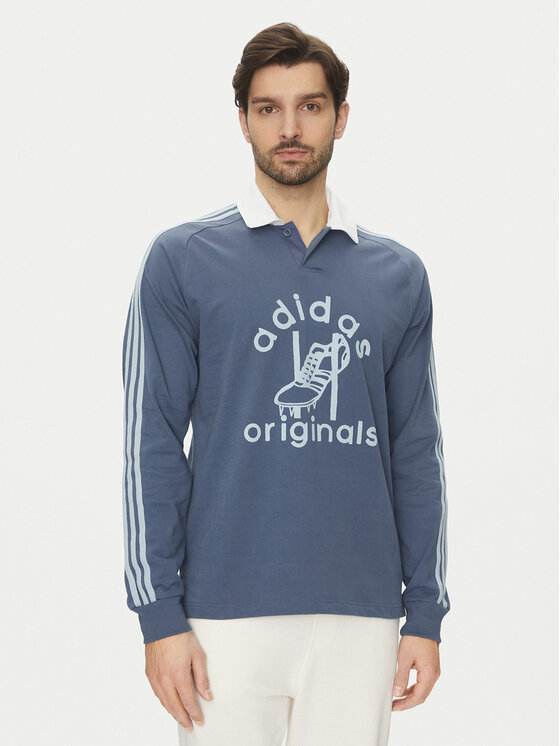 adidas Polo Rugby JD1090 Niebieski Regular Fit