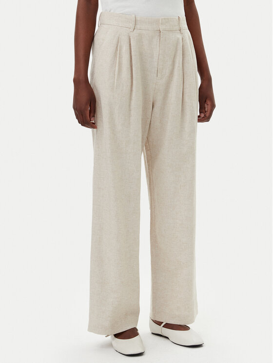 Gap Spodnie materiałowe 713998-03 Beżowy Wide Leg