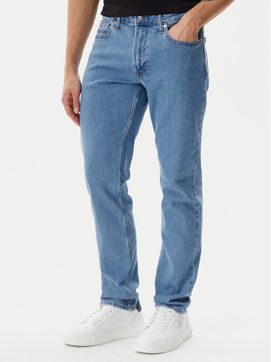Calvin Klein Jeans Jeansy LV04RB737G Niebieski Slim Fit