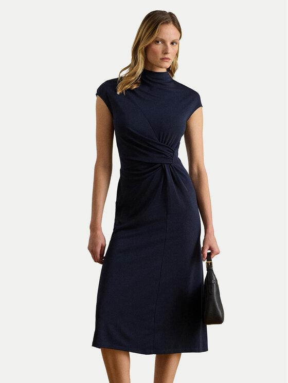 LAUREN RALPH LAUREN Sukienka koktajlowa 200P03732001 Granatowy Slim Fit