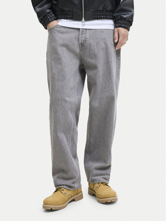 Jack & Jones Jeansy Alex 12278097 Szary Baggy Fit