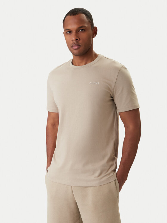 Guess T-Shirt Z6RI17 I3Z14 Beżowy Regular Fit