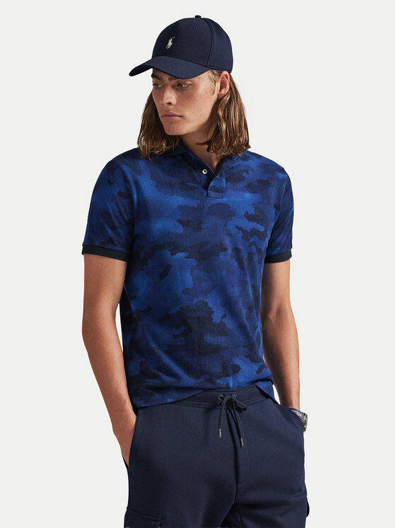 Polo Ralph Lauren Polo 710P04010001 Granatowy Custom Slim Fit