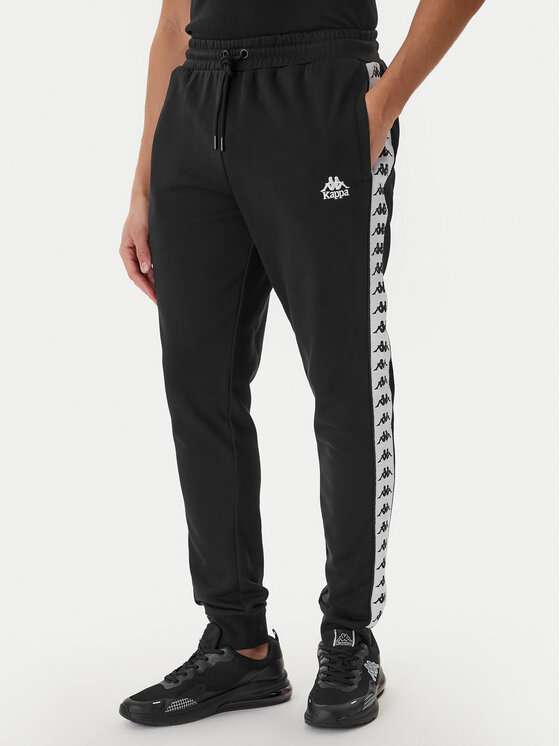 Kappa Spodnie dresowe Banda Alanz 3 321Y8FW Czarny Comfort Fit
