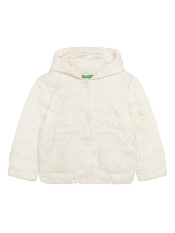United Colors Of Benetton Kurtka przejściowa 2YCUGN042 Écru Regular Fit