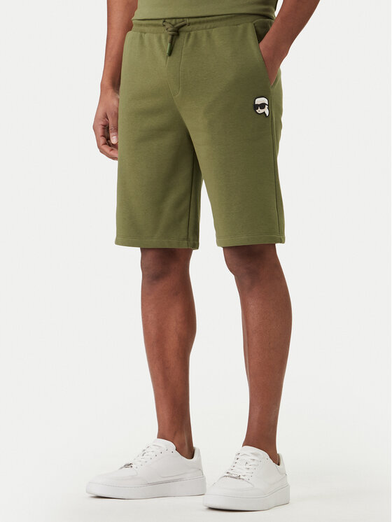 KARL LAGERFELD Szorty sportowe 705019 562900 Zielony Regular Fit