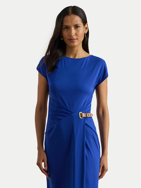 LAUREN RALPH LAUREN Sukienka koktajlowa 200P03763002 Niebieski Slim Fit
