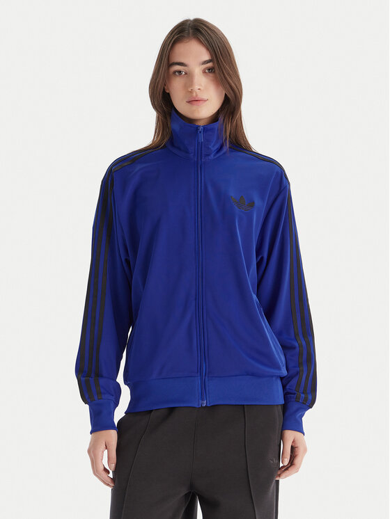 adidas Bluza adicolor Classic Firebird JX6462 Niebieski Loose Fit