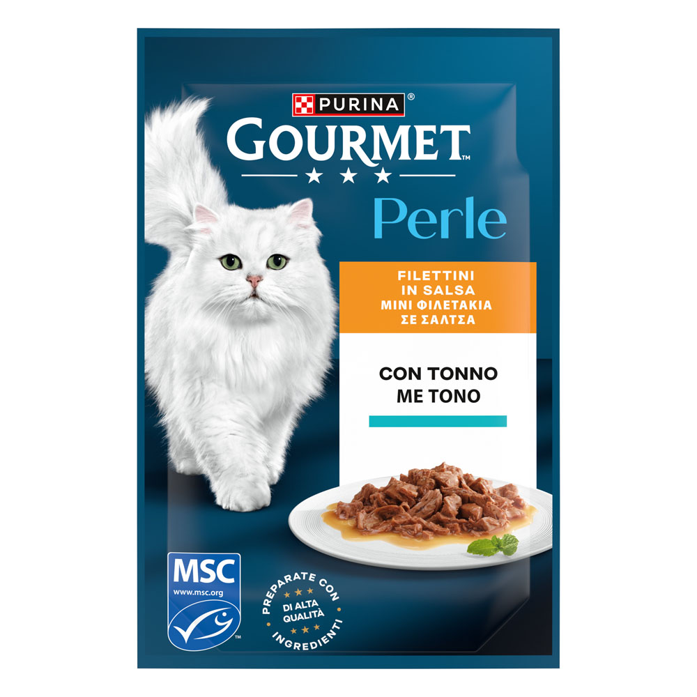 25% taniej! Gourmet, karma mokra, 24 x 85 g / 48 x 85 g / 52 x 85 g -  Perle, w sosie, tuńczyk, 52 x 85 g