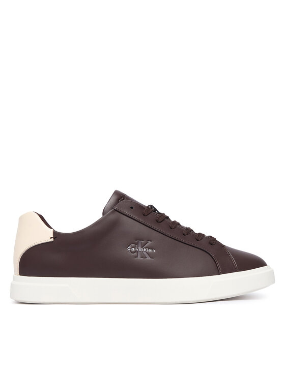 Calvin Klein Sneakersy Low Prof Cupsole Lth HM0HM02123 Bordowy