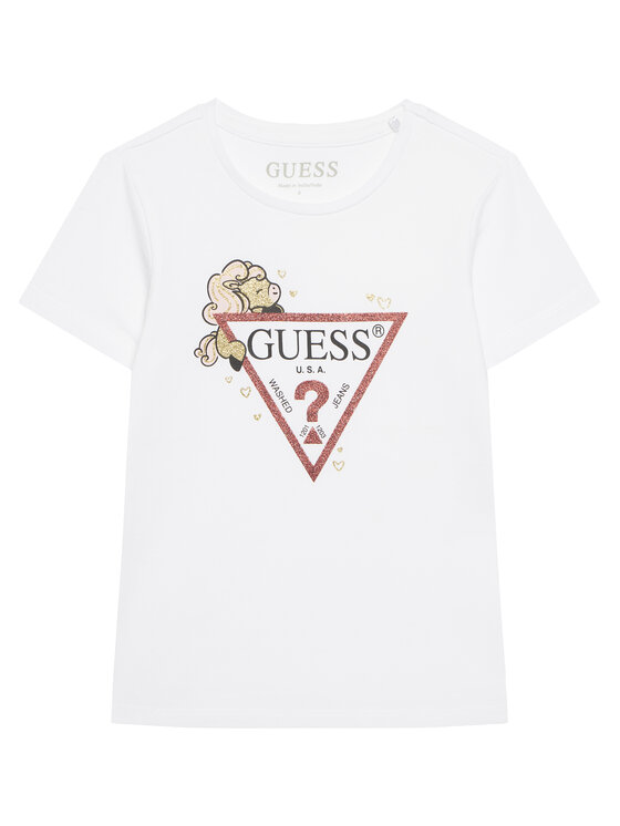 Guess T-Shirt K6RI09 K6YW4 Biały Regular Fit
