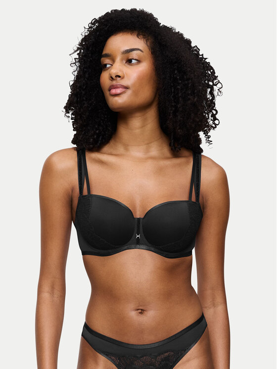 Triumph Biustonosz z fiszbiną Palina Moonlight Kiss 10224803 Czarny