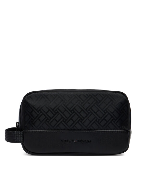 Tommy Hilfiger Kosmetyczka Th Nylon Jacquard Washbag AM0AM14508 Czarny