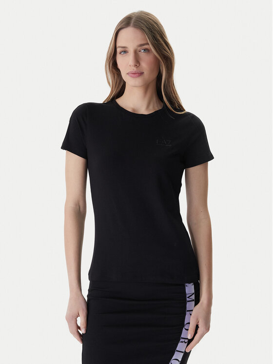 EA7 Emporio Armani T-Shirt 7W001490 AF10373 Czarny Slim Fit