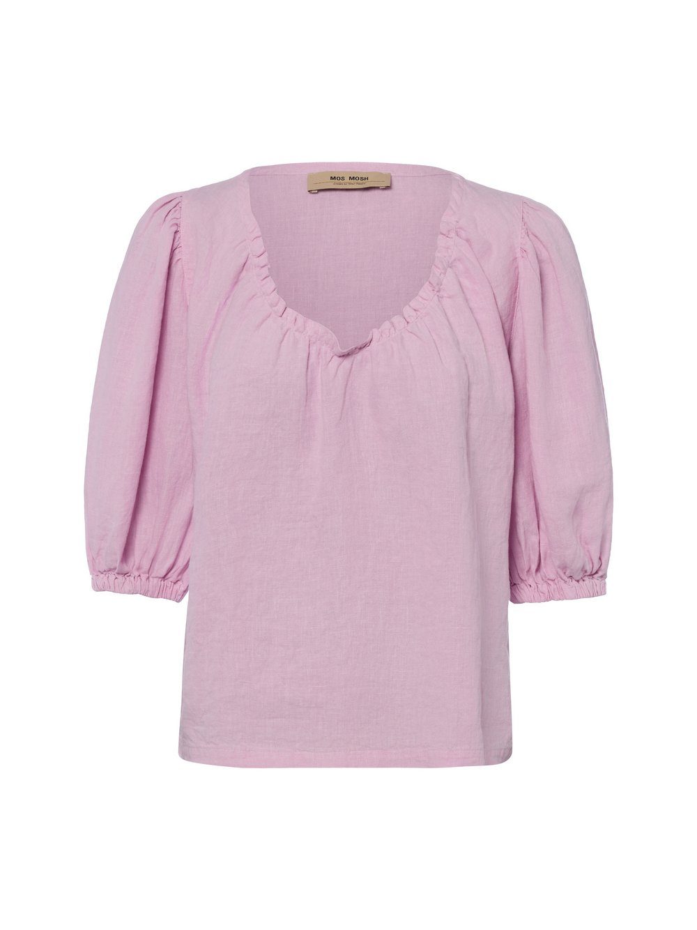 MOS MOSH Lniana bluzka damska - MMTaissa Kobiety len (100%) różowy, XL