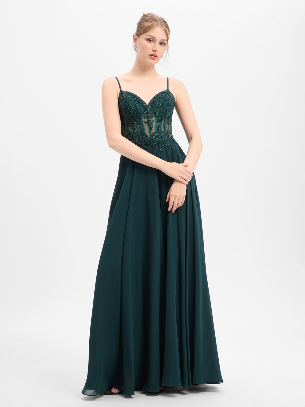 Luxuar Fashion Damska sukienka wieczorowa Kobiety zielony, 38