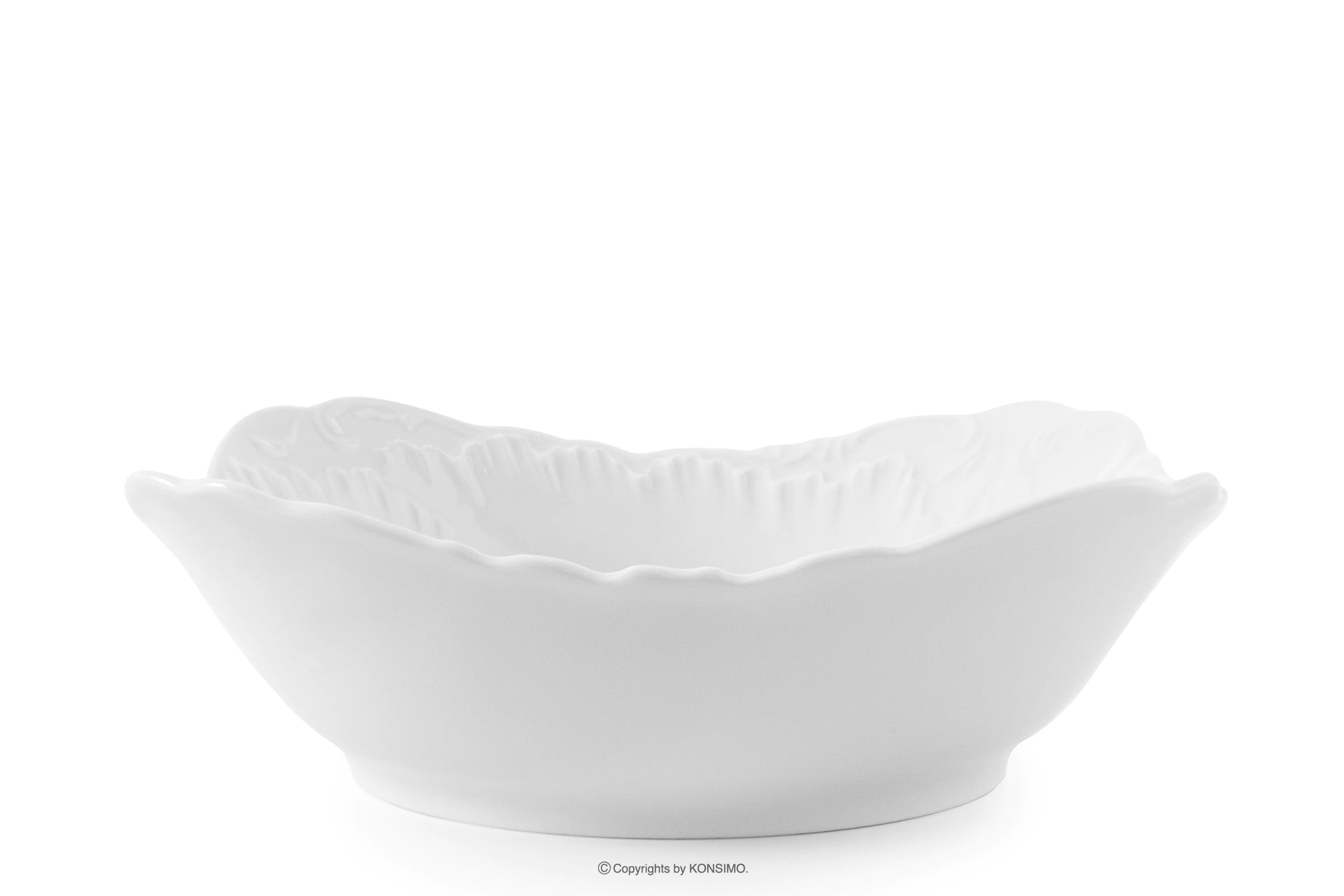 Salaterka z porcelany biały ROCOCO MARIA miniaturka
