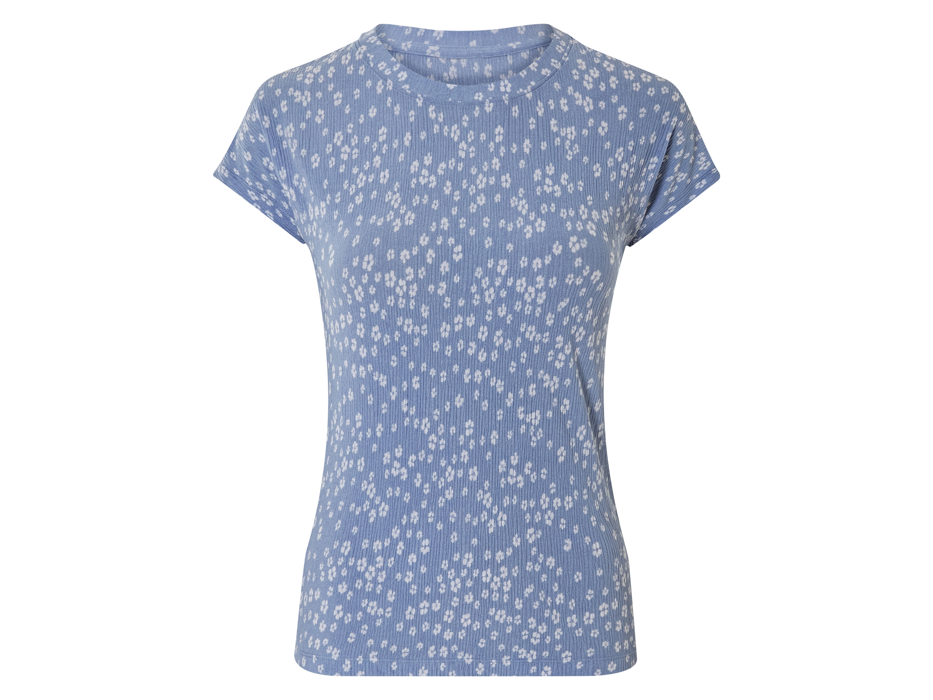 esmara® T-shirt lub top damski (Niebieski/ biały, L(44/46)) miniaturka