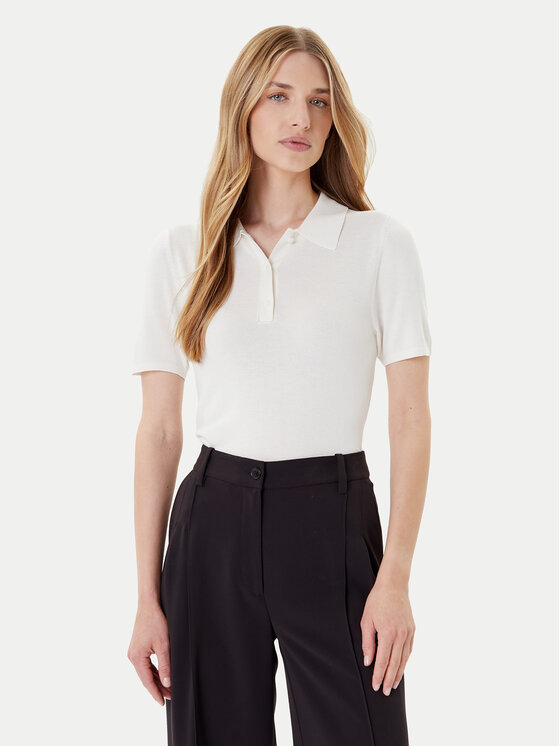 Calvin Klein Polo LV044C341G Biały Regular Fit