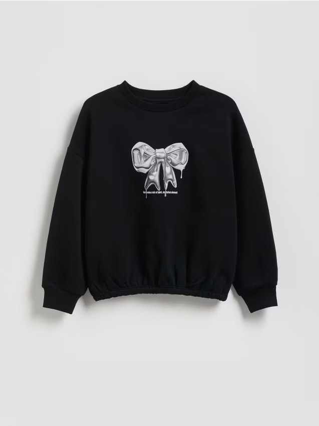 Reserved - Bluza z nadrukiem - czarny