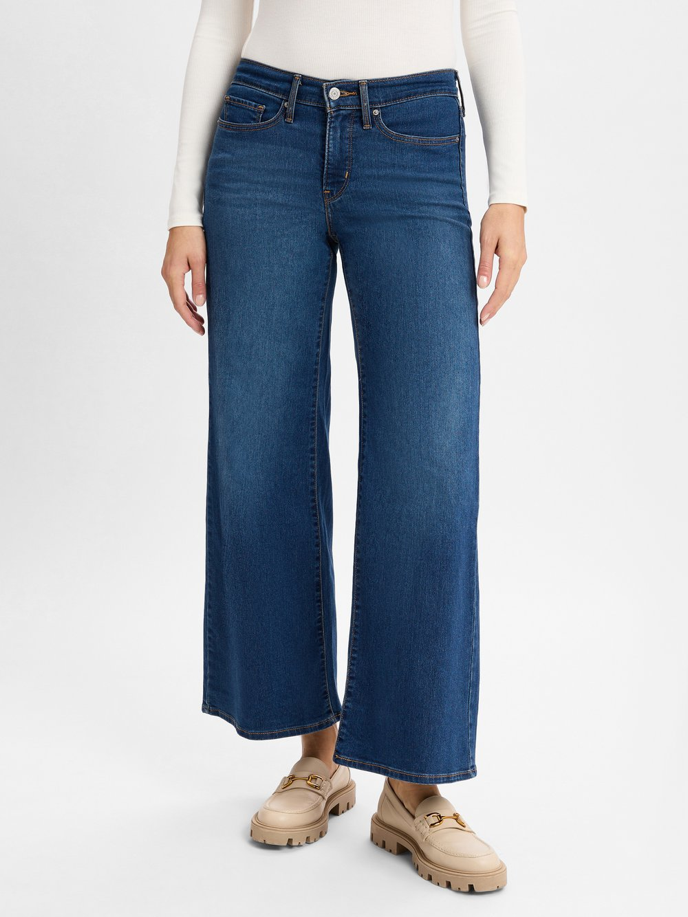 Levi's Dżinsy - 318 Shaping Wide Leg Kobiety Bawełna niebieski, 28-32