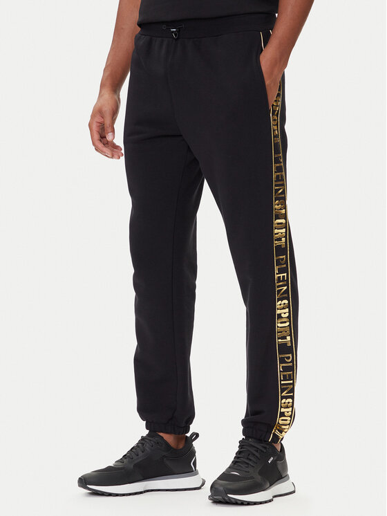 Plein Sport Spodnie dresowe PAEC MJT2602 STE003N Czarny Regular Fit