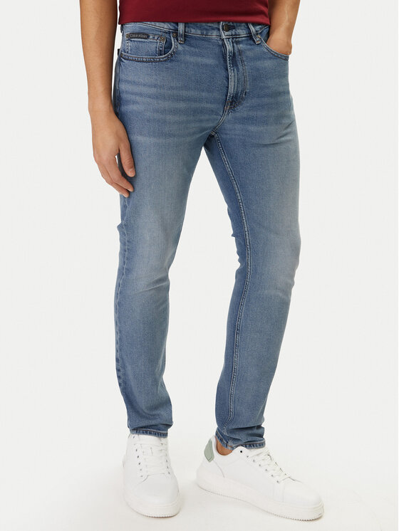 Calvin Klein Jeansy LV04RF950G Niebieski Slim Taper Fit