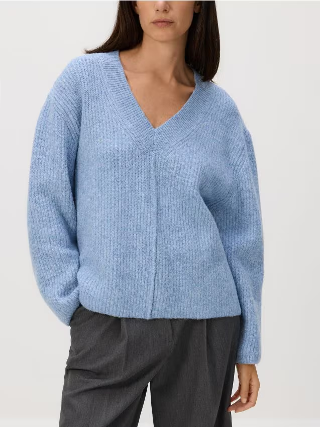 Reserved - Sweter oversize - niebieski
