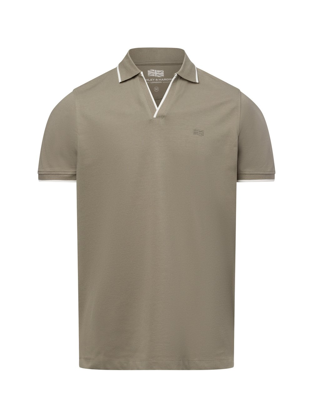 Finshley & Harding London Męska koszulka polo Mężczyźni Bawełna zielony|biały, S