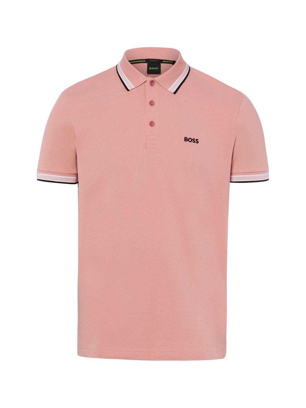 BOSS Green Męska koszulka polo - Paddy Mężczyźni Bawełna różowy, M