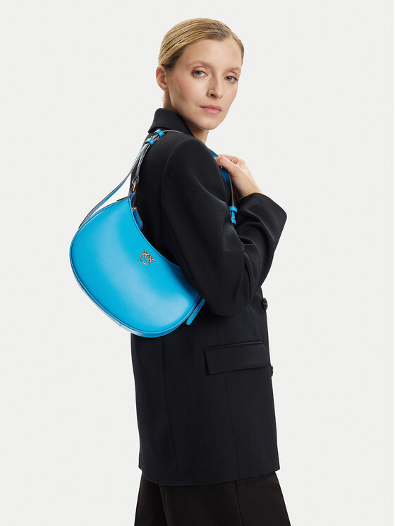 PINKO Torebka Half Moon Mini Fl Al 25-26 PLTT 102790 A0F1 Niebieski