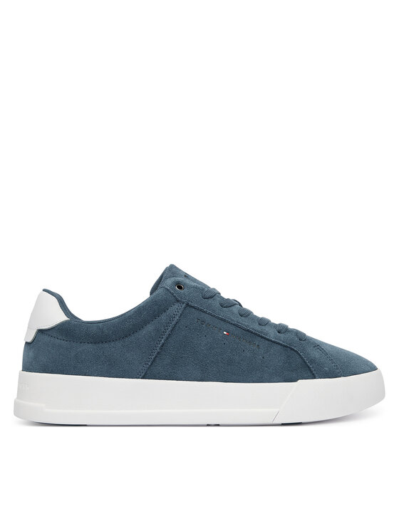 Tommy Hilfiger Sneakersy Th Court Suede FM0FM05824 Niebieski