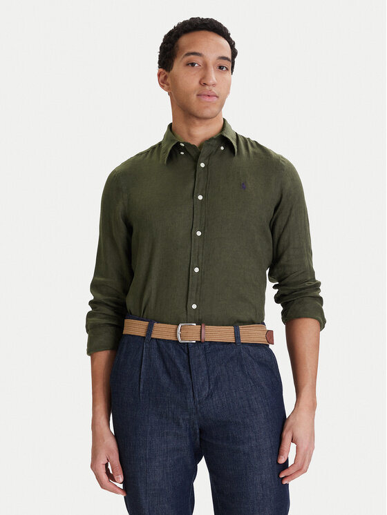 Polo Ralph Lauren Koszula 710966294508 Zielony Regular Fit