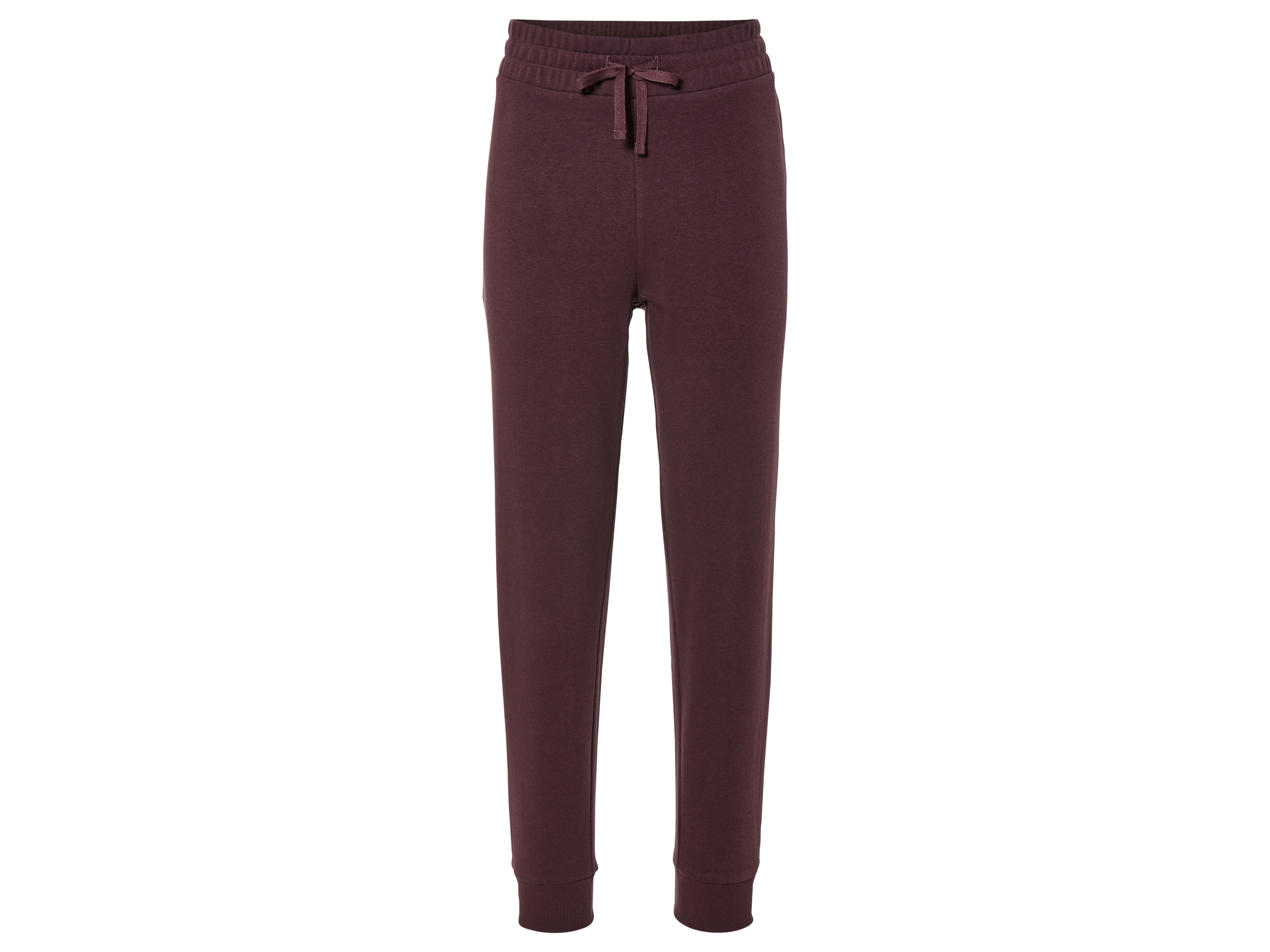 esmara® Spodnie dresowe dresowe ze ściągaczami (Bordowy, S(36/38)) miniaturka