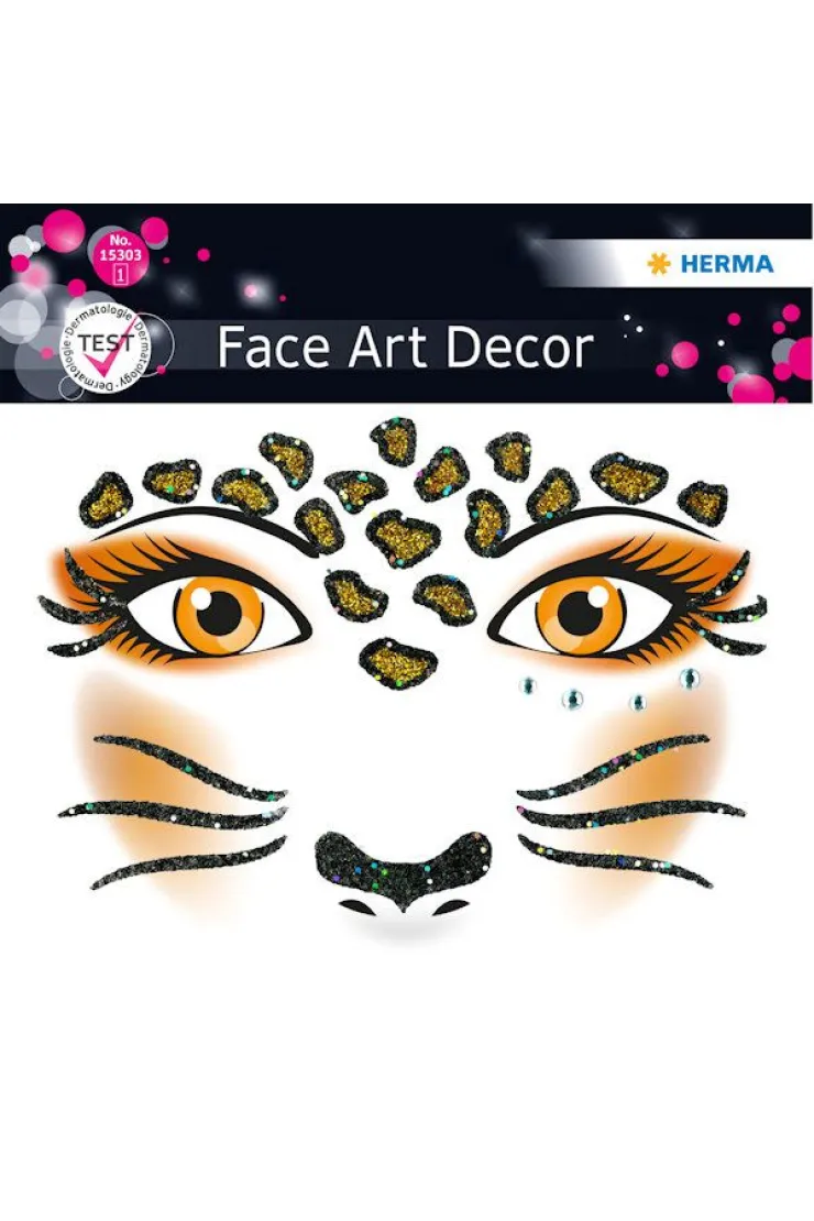 Naklejka Face Art Leopard