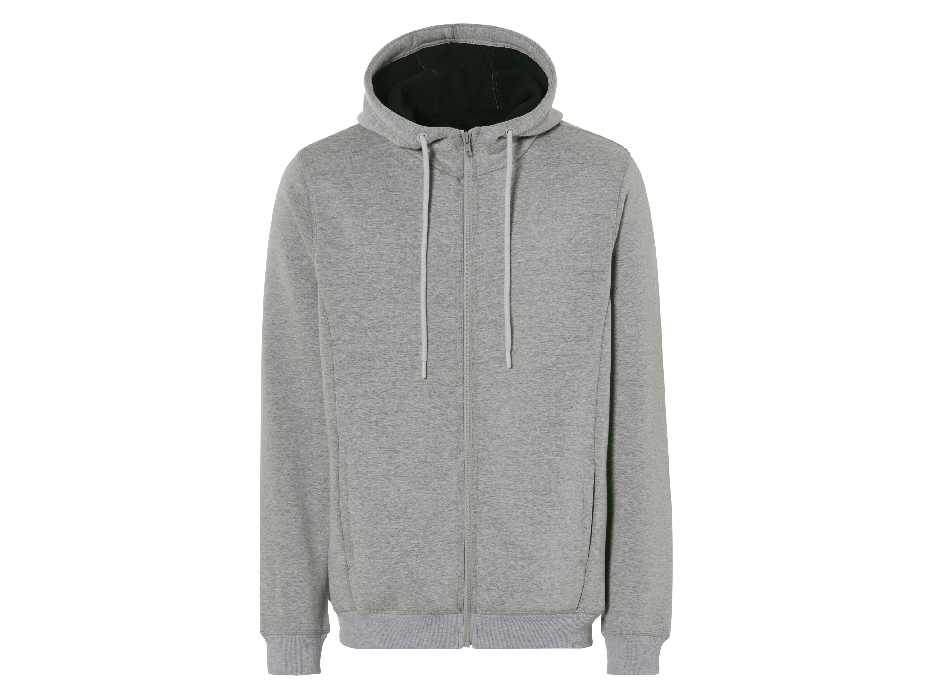 LIVERGY® Bluza dresowa męska z polarem (Szary, L (52/54))
