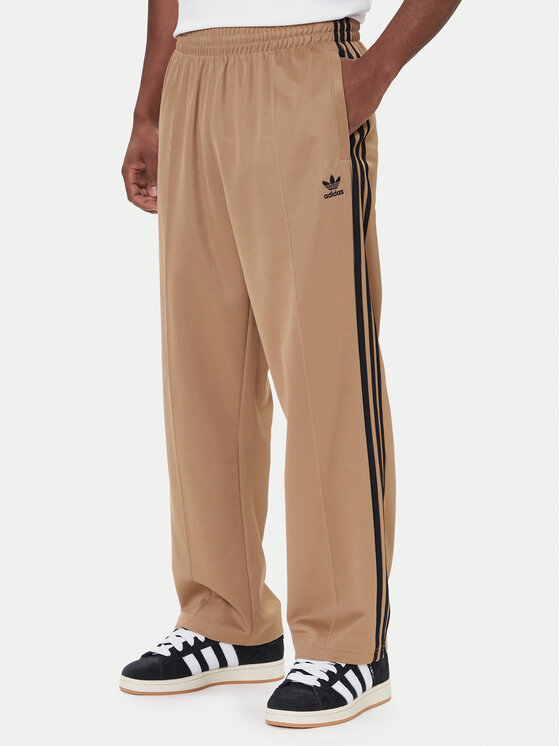 adidas Spodnie dresowe adicolor Firebird JY1419 Beżowy Baggy Fit