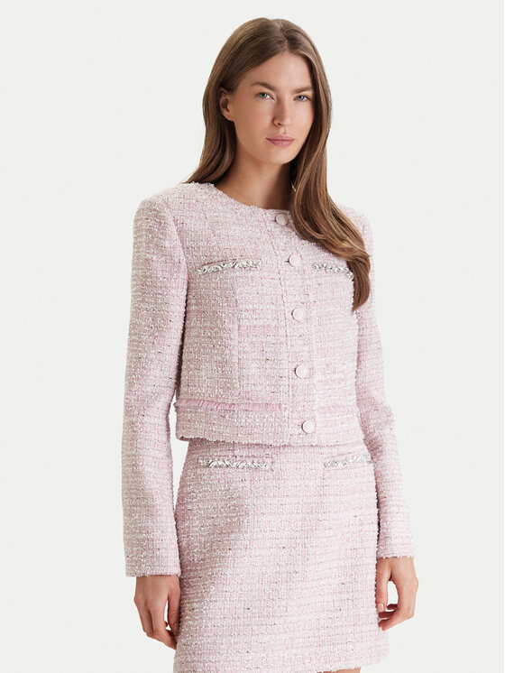 Guess Marynarka W6RL54 WJ632 Różowy Regular Fit